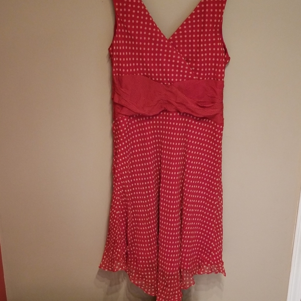 Red With white polka dot dress - Picture 2 of 6